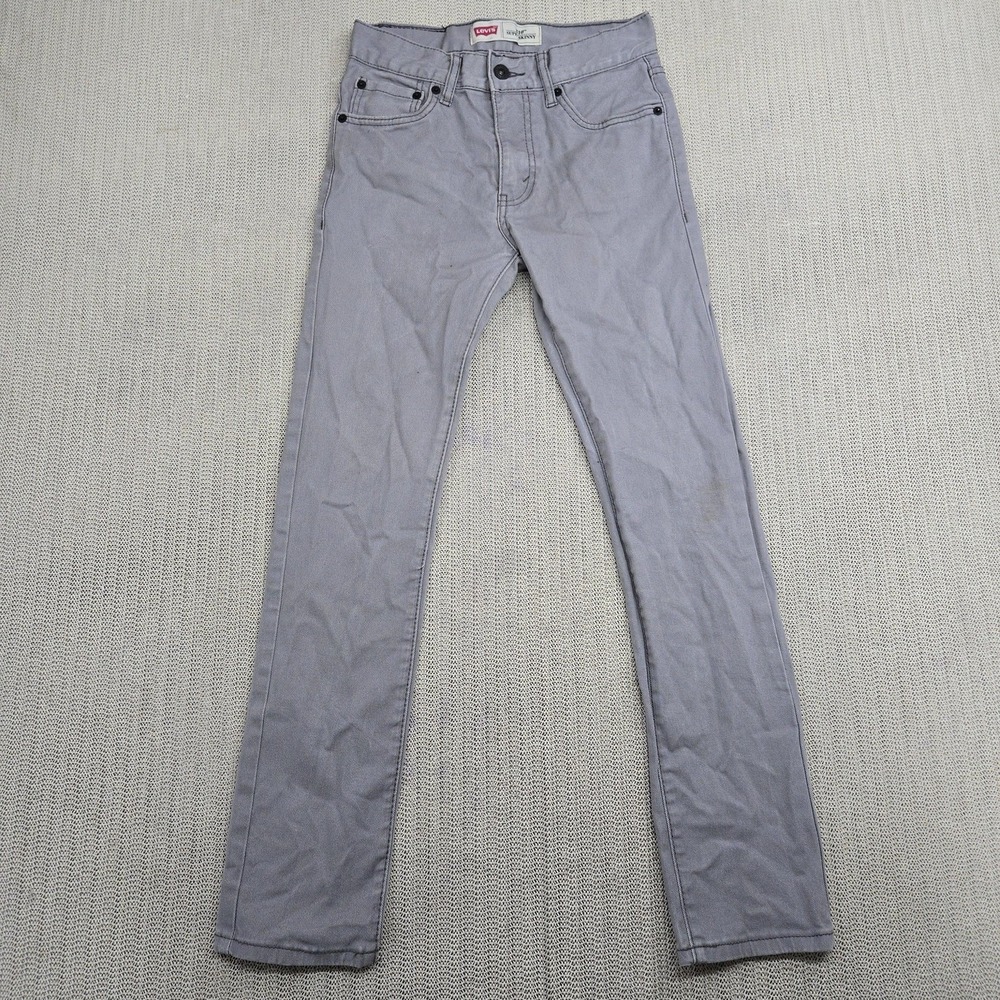 Levi's 510 Jeans Youth 14 Regular 27x27 Gray Super Skinny Stretch 5-Pocket